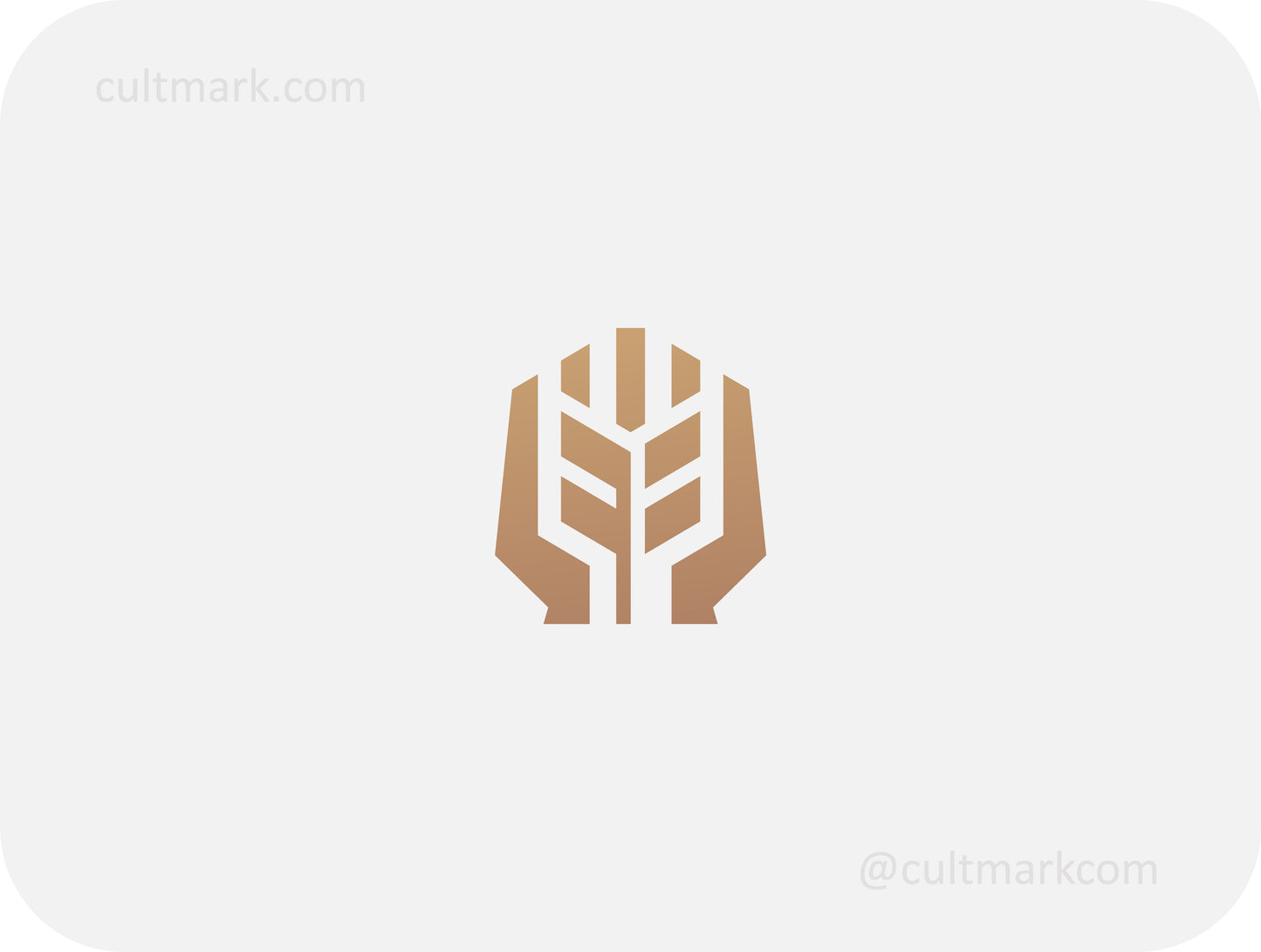 Wheat ear in hands logo