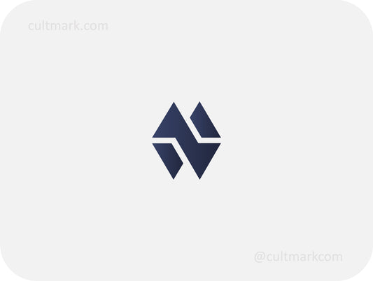 Letter M logo. Mountain logo.