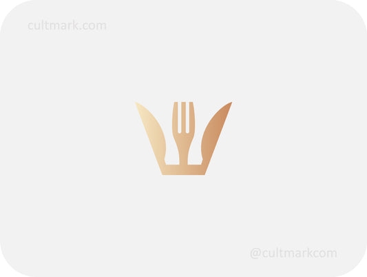 Crown logo made of knives and forks