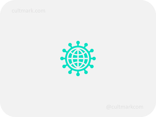 Globe logo. Virus logo