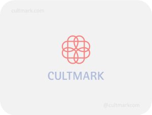 Cultmark Geometric Ornate Flower logo, modern pink monoline vector symbol of decorative petal shapes for beauty, wellness, or jewelry business identity on light background.