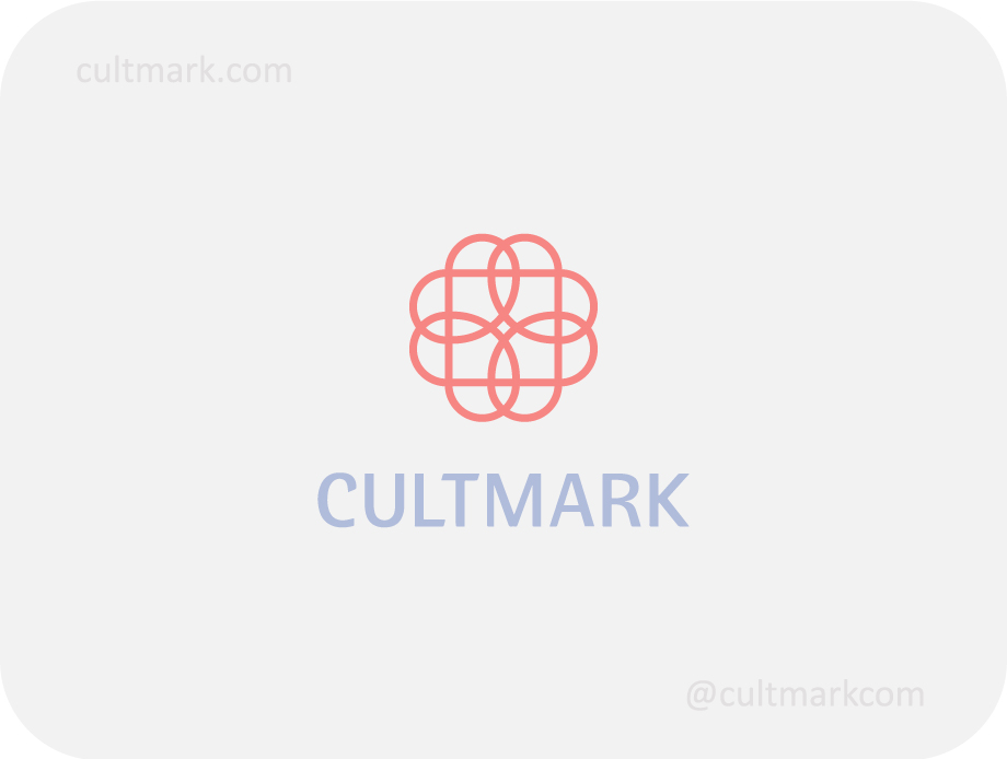 Cultmark Geometric Ornate Flower logo, modern pink monoline vector symbol of decorative petal shapes for beauty, wellness, or jewelry business identity on light background.