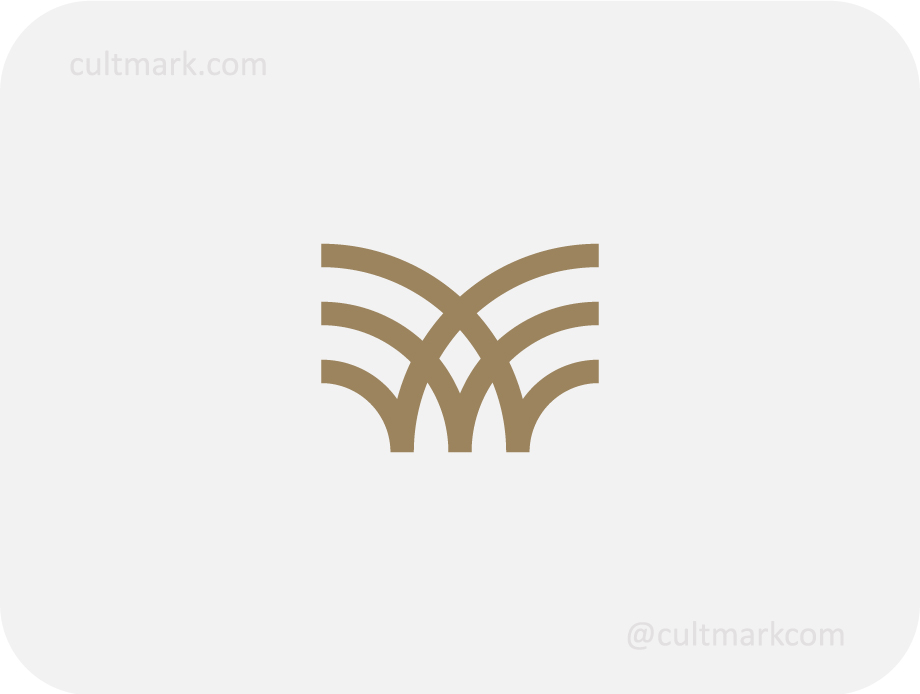 Cultmark Abstract Symmetry Line logo, professional minimalist interlocking line pattern symbol for corporate, architectural, or consulting business identity.