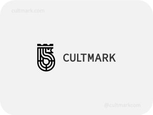 Cultmark Royal Lion Crest logo, minimalist black vector symbol of a crowned lion head inside a shield crest representing authority and leadership for corporate or luxury business identity.