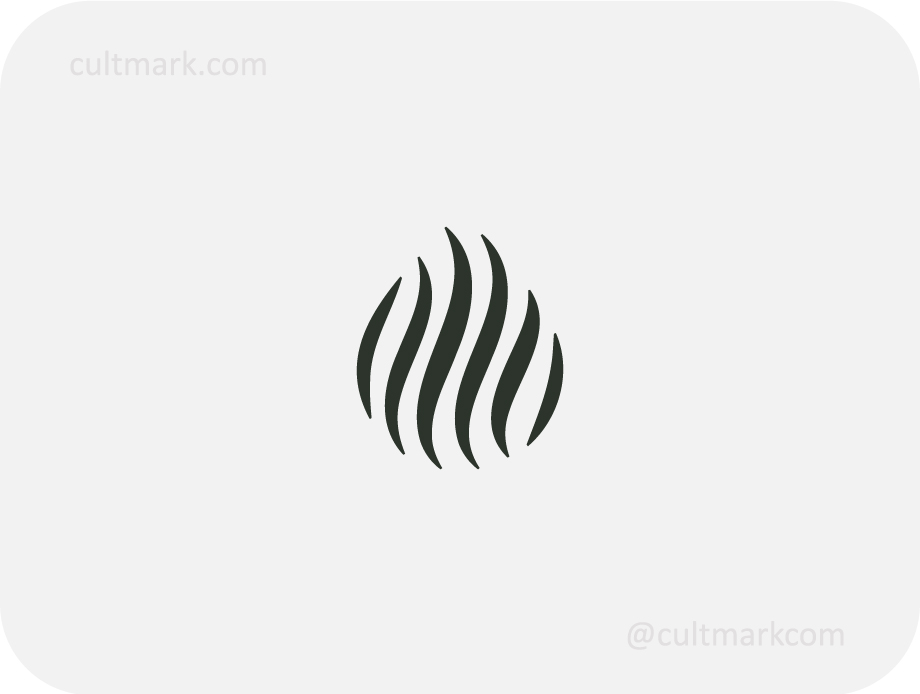 water drop logo with steam line pattern design